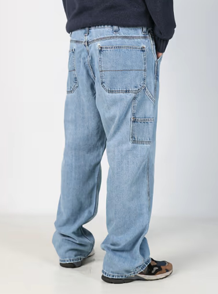 Stack of Faded Glory denim jeans showing various washes and stitching details